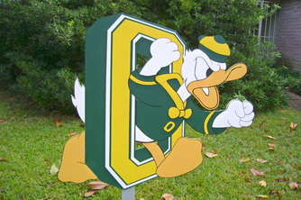 Oregon Ducks Yard Sign by Art de Yard