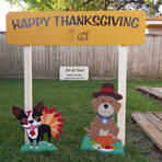 ADOPT. Don't Shop for Thanksgiving Yard Art