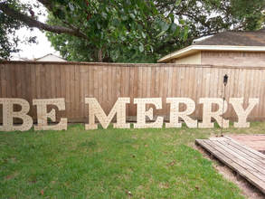 BE MERRY Yard Sign Paint-it-Yourself Wood Cutouts