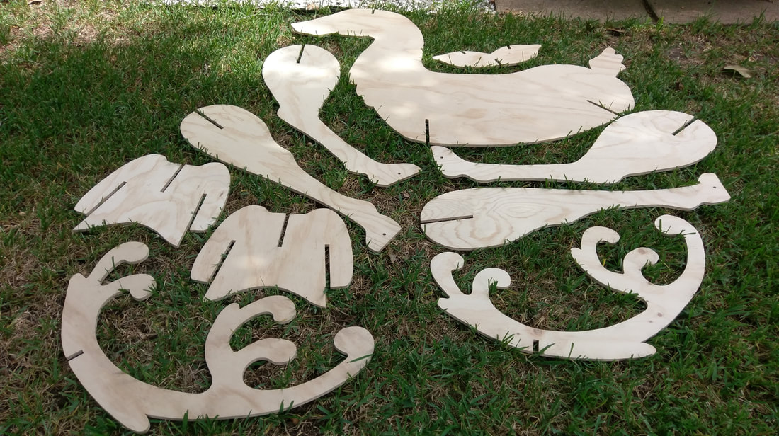 Gigantic Standing Reindeer Wood Cutout Ready to Paint