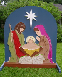Glowing Nativity - Christmas Holiday Yard Art Made To Order - Yard Art ...
