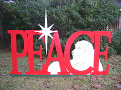 Holiday Peace Lions Message Yard Sign