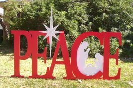 Holiday Peace Nativity Message Yard Sign