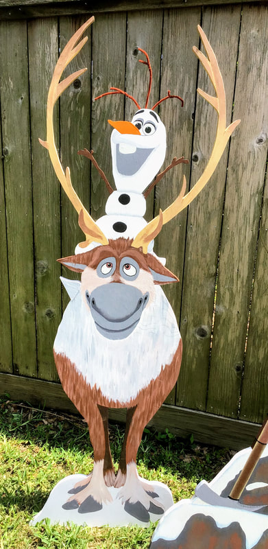 Sven & Olaf of the move Frozen made by Art de Yard